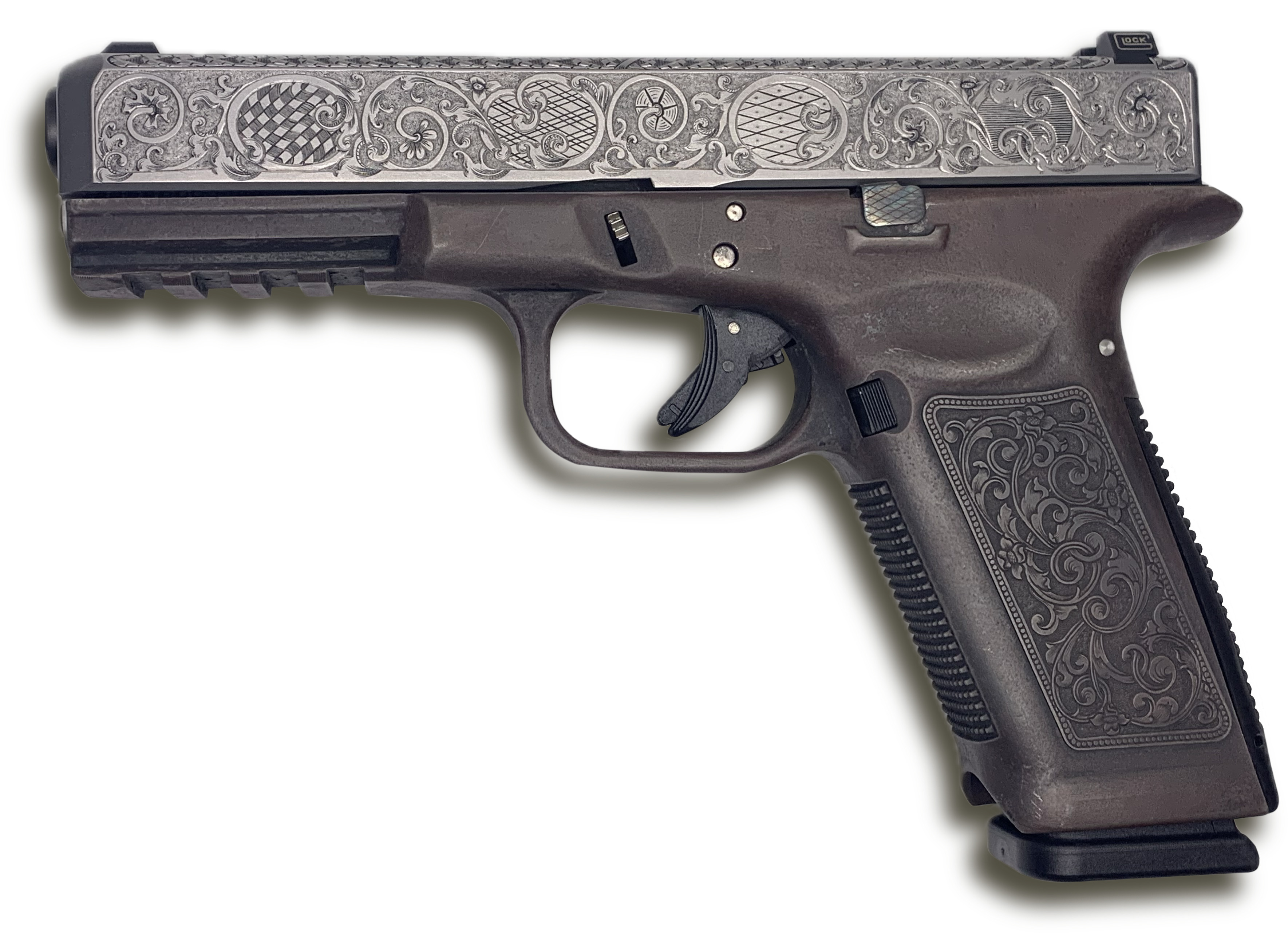 Engraved Glock side panel