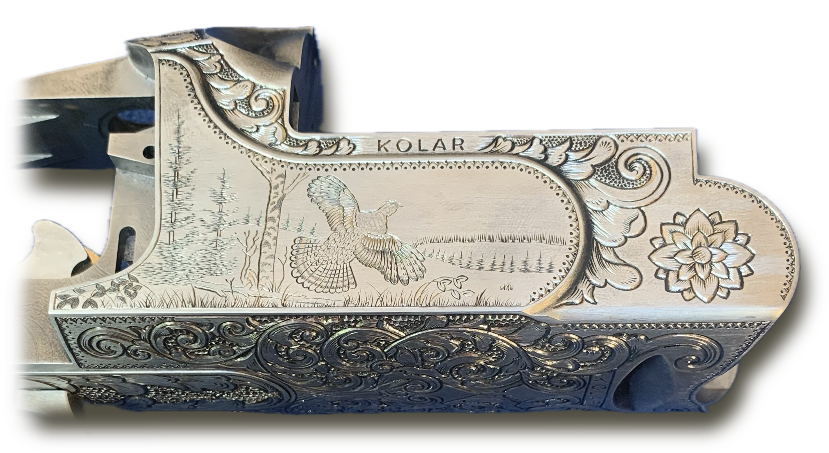 Engraved shotgun detail - Kolar 1A